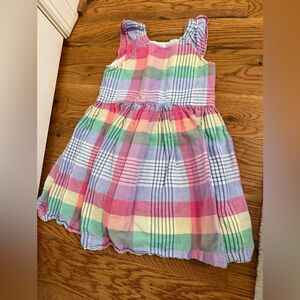 Baby Gap Girls pastel Plaid Dress size 5 Years